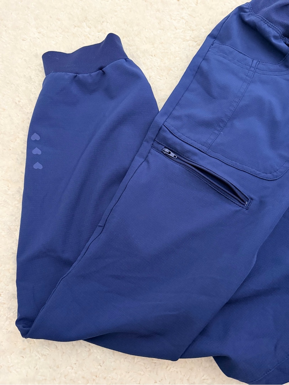 Navy HeartSoul Break on Through Low Rise Jogger Scrub Pants-Women’s XL